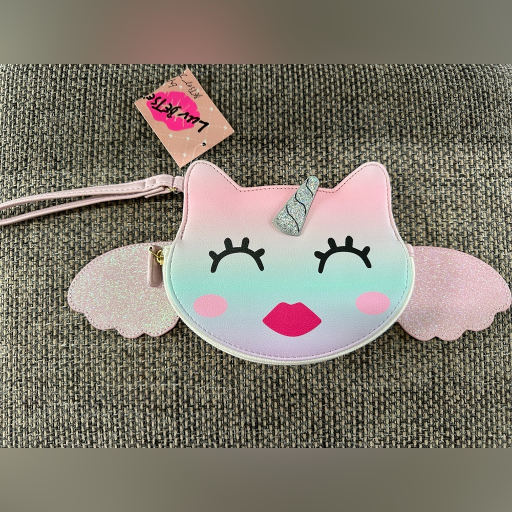 Betsey Johnson Unicorn Wristlet / Key Pouch NWT
